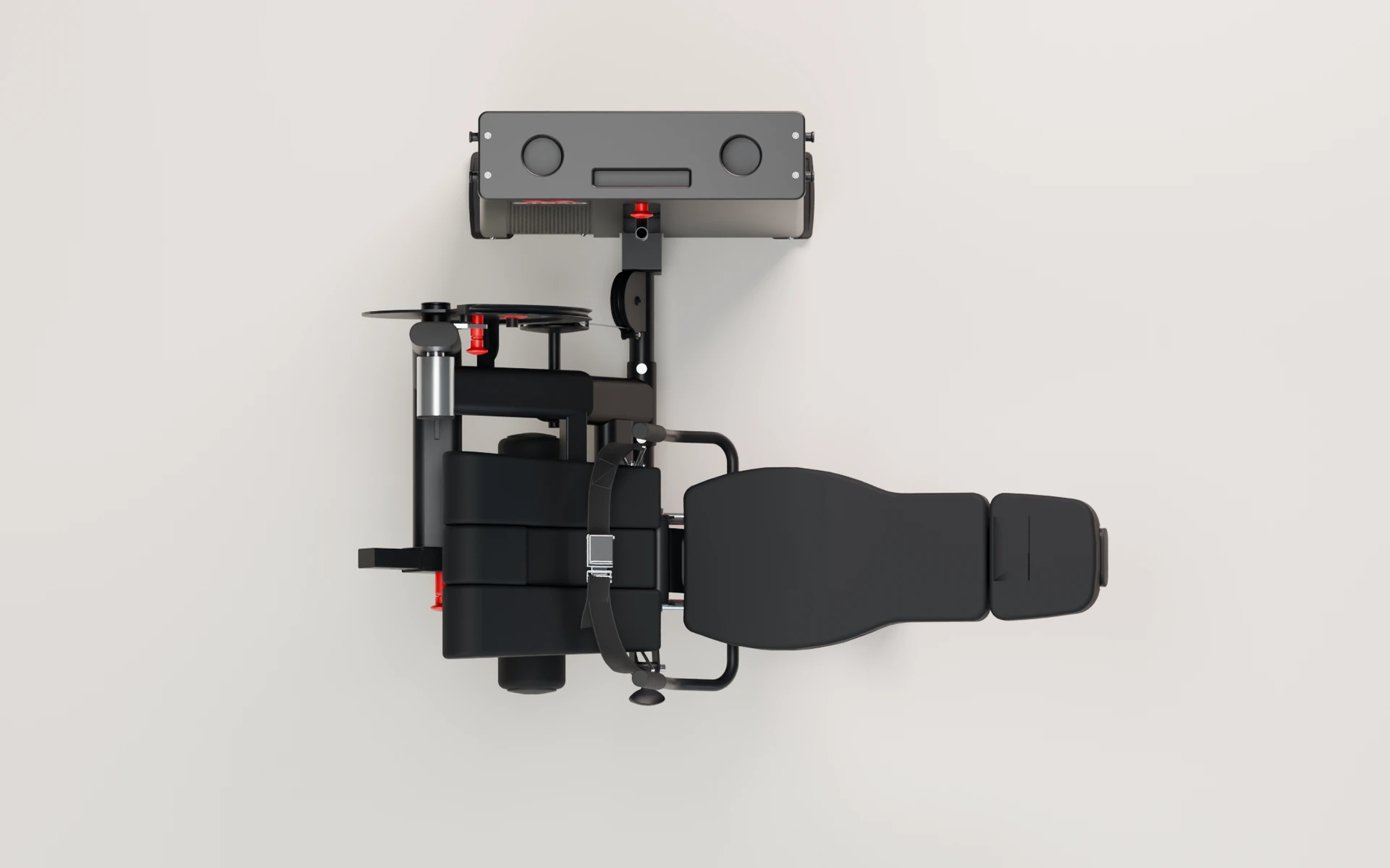 Illustrative top view of STOAD 01 showing the relative machine layout